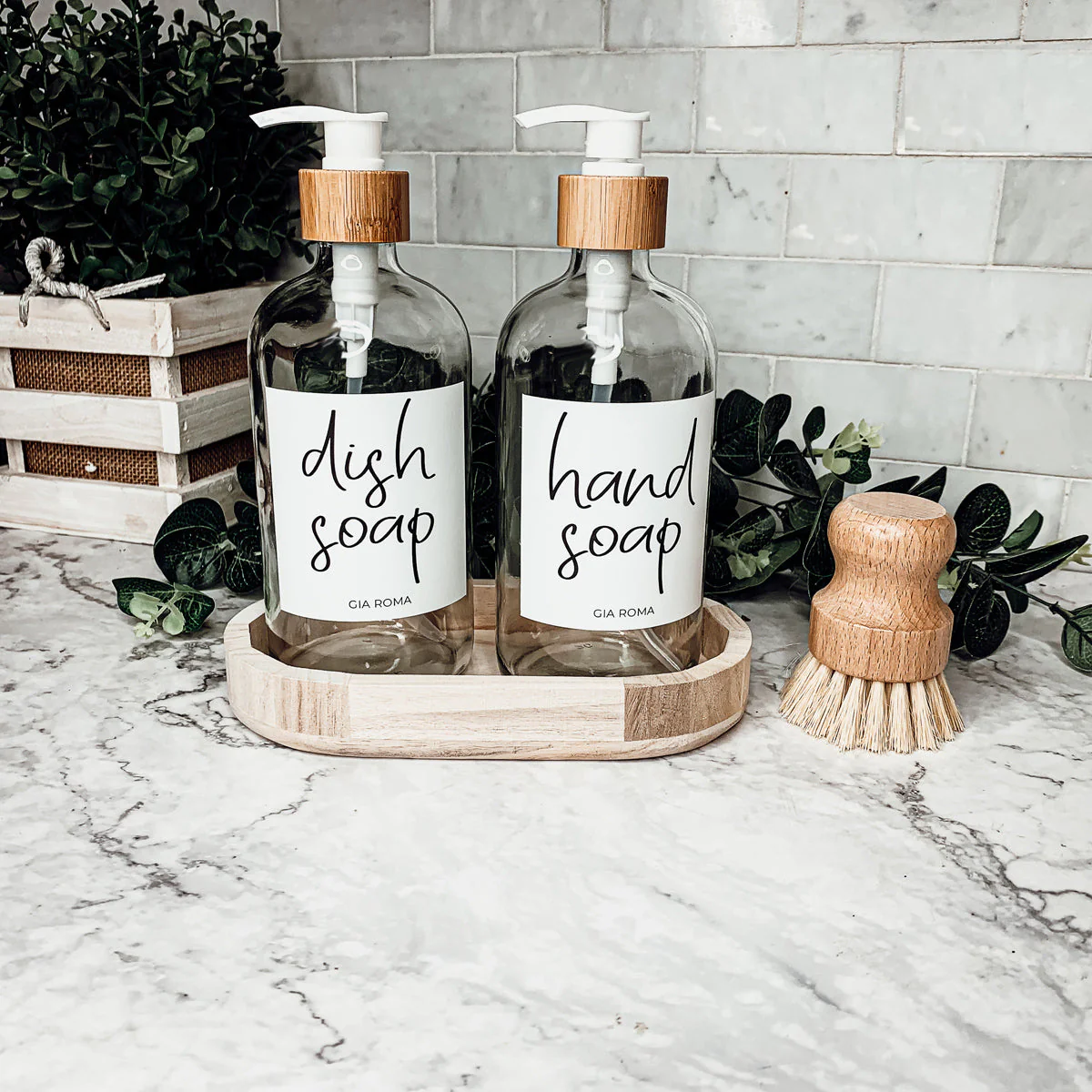 16oz Glass Boston Round Bottle Clear With White Label - Multiple Pack - Image 29