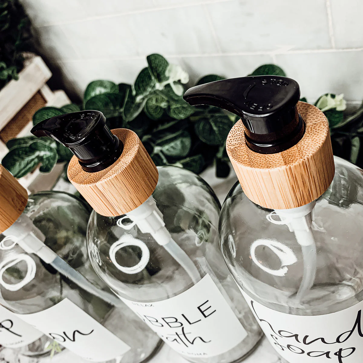 16oz Glass Boston Round Bottle Clear With White Label - Multiple Pack - Image 8