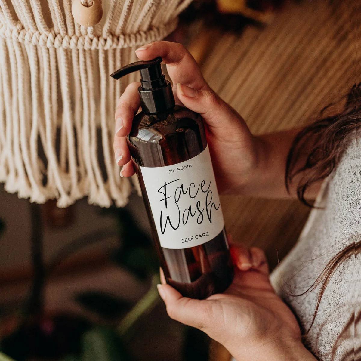 16oz Amber Plastic Bottle White Label Refillable Pharmacy Container - Image 11