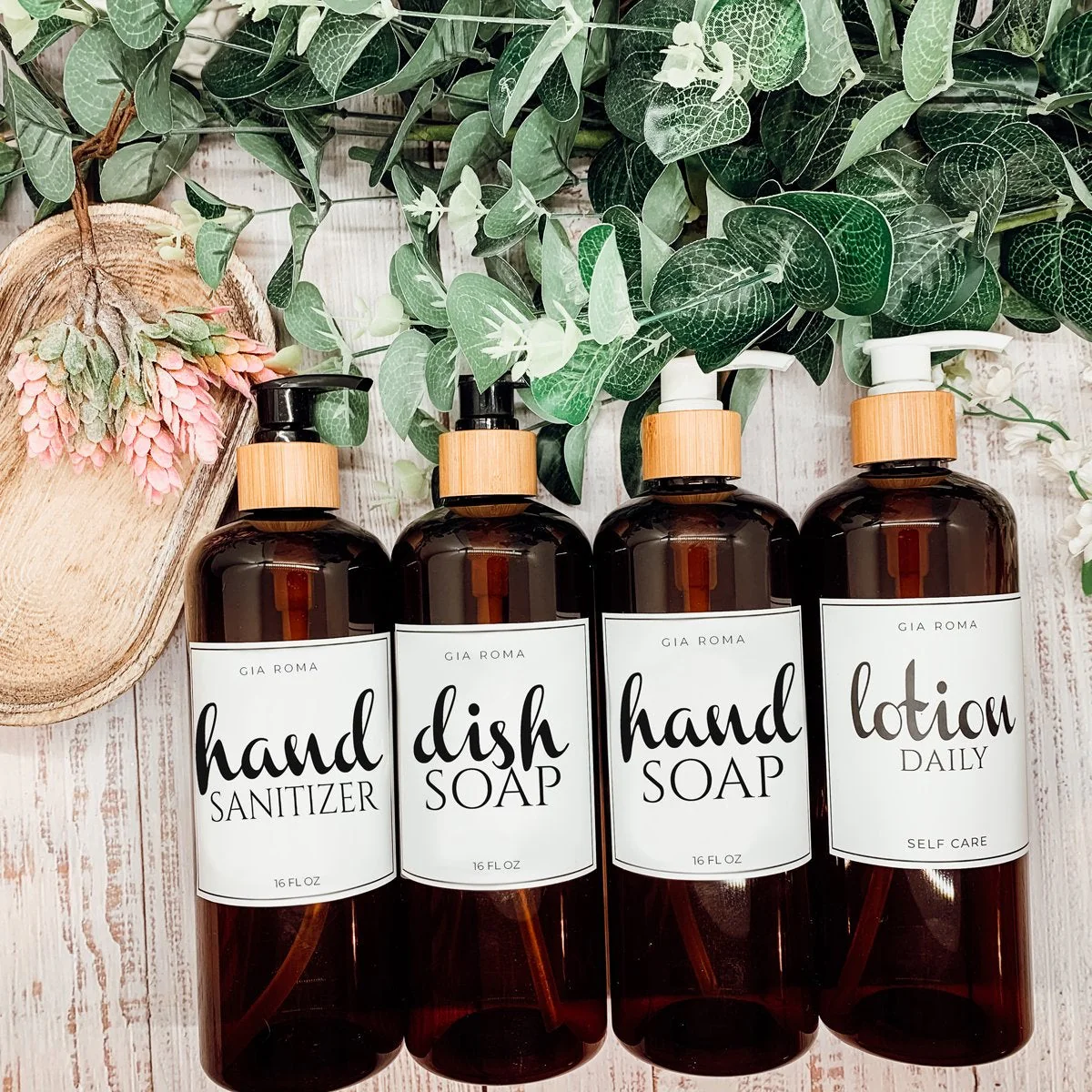 16oz Amber Plastic Bottle White Label Refillable Pharmacy Container - Image 14