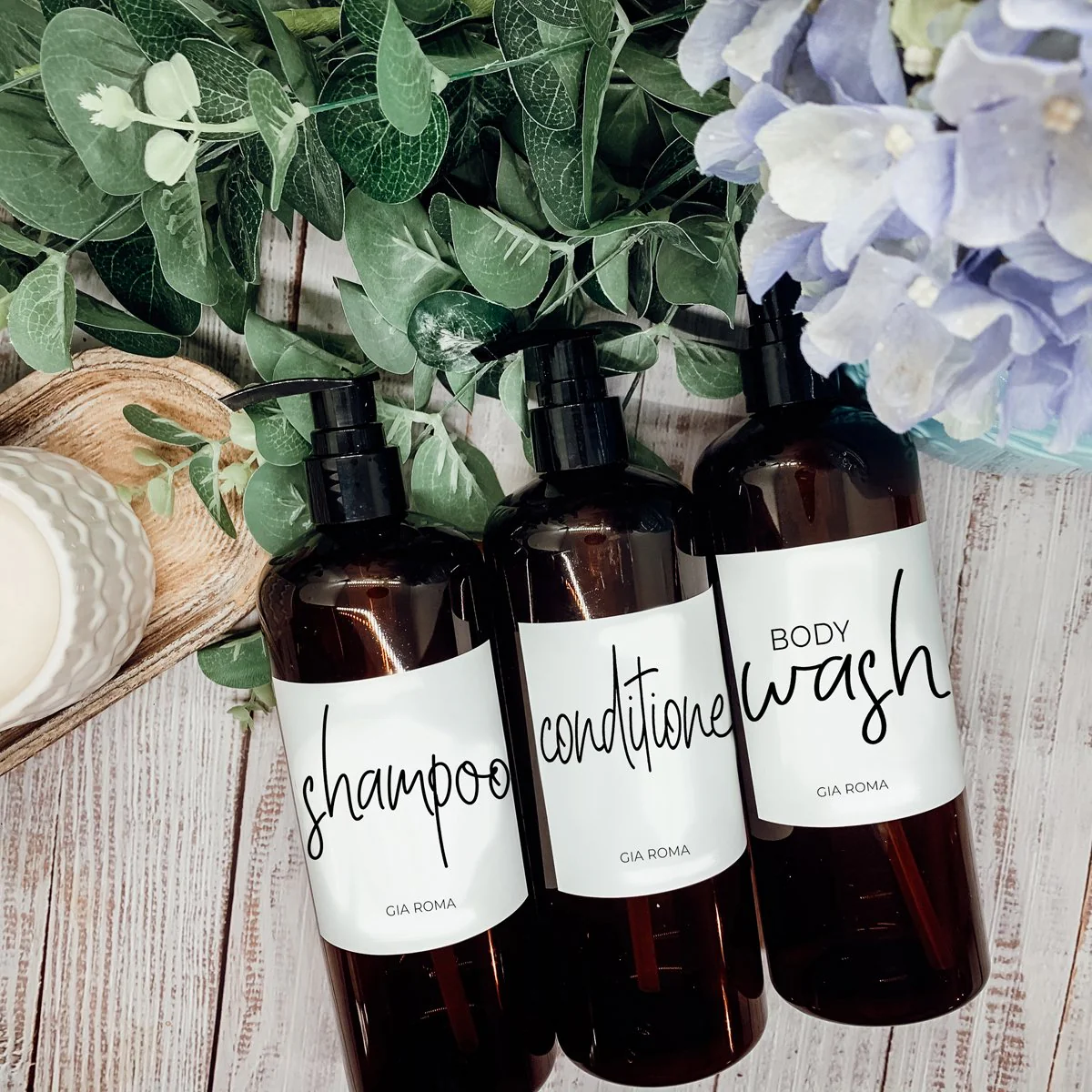 16oz Amber Plastic Bottle White Label Refillable Pharmacy Container - Image 20