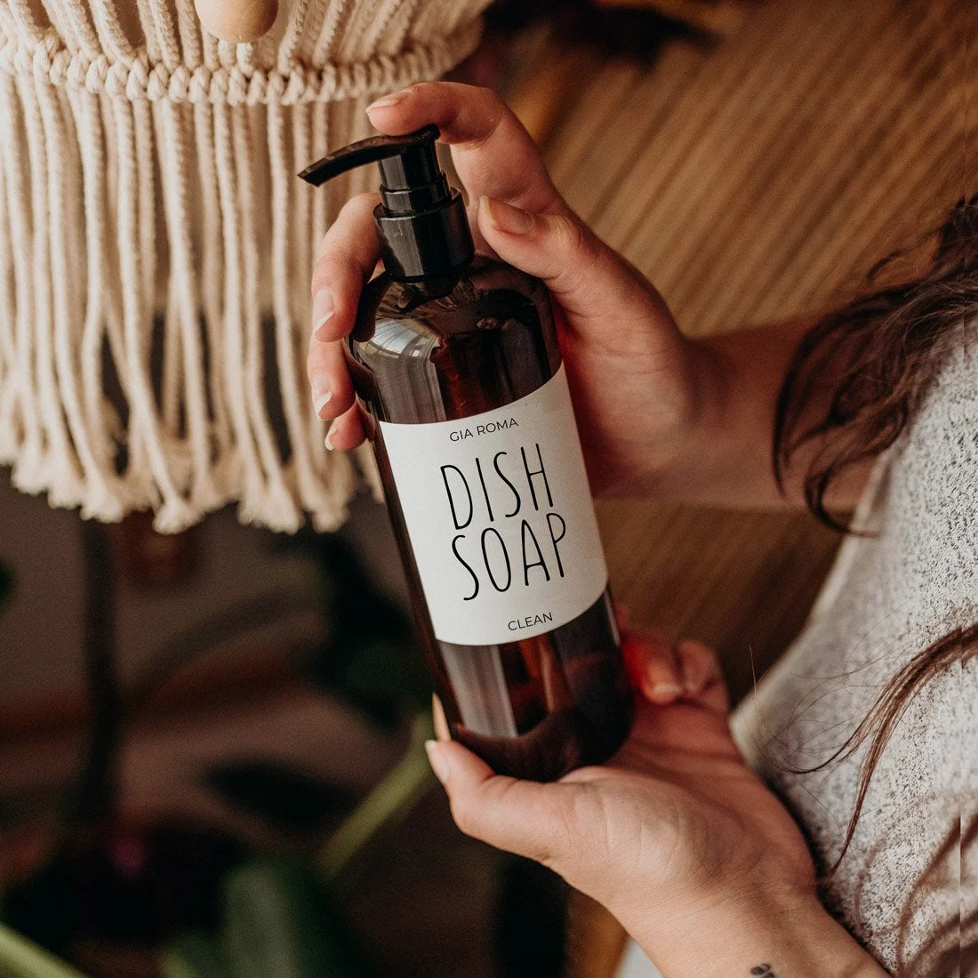 16oz Amber Plastic Bottle White Label Refillable Pharmacy Container - Image 7