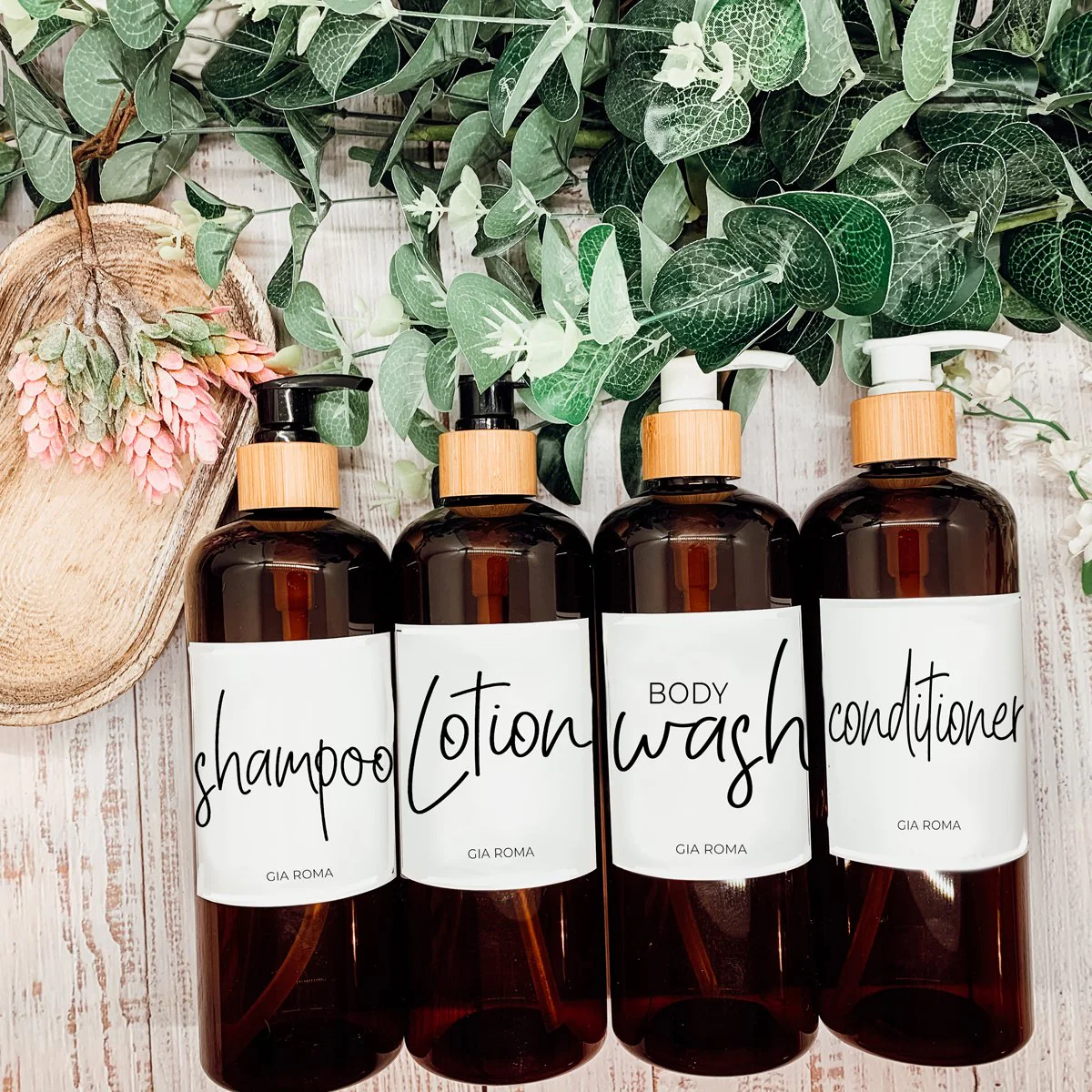 16oz Amber Plastic Bottle White Label Refillable Pharmacy Container - Image 9