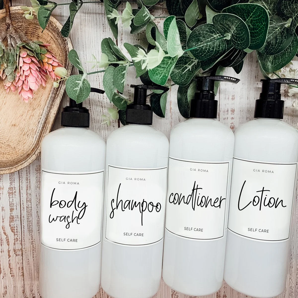 16oz White PET Refillable Pump Bottle - Plastic Dispenser with Blank Label - Image 18