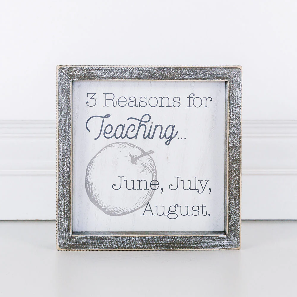 Funny Teacher Sign 3 Reasons For Teaching Classroom Wall Decor Teacher Gift Graduation Present - Image 10