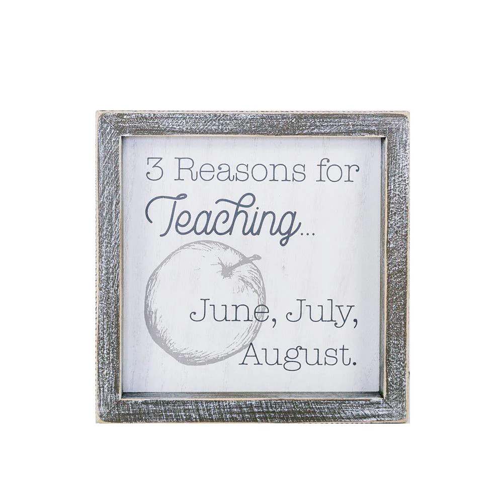 Funny Teacher Sign 3 Reasons For Teaching Classroom Wall Decor Teacher Gift Graduation Present - Image 11