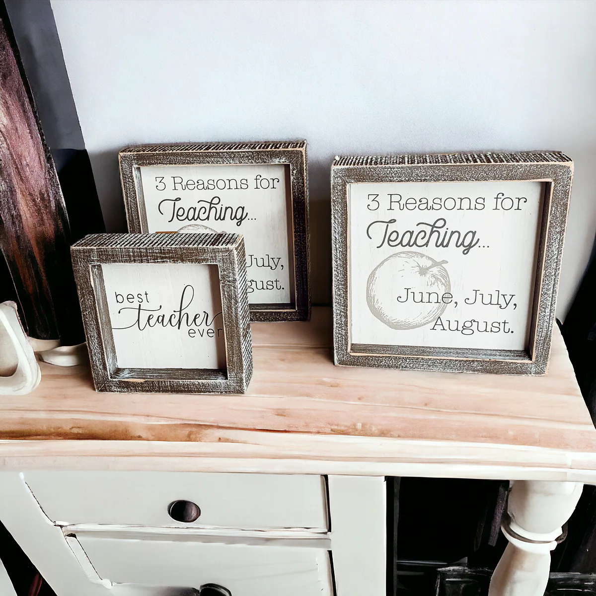 Funny Teacher Sign 3 Reasons For Teaching Classroom Wall Decor Teacher Gift Graduation Present - Image 3