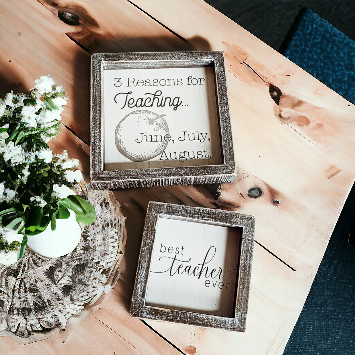 Funny Teacher Sign 3 Reasons For Teaching Classroom Wall Decor Teacher Gift Graduation Present - Image 8