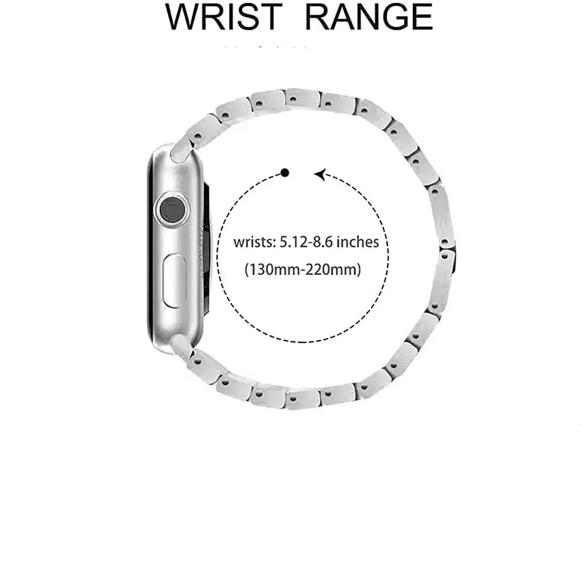 Apple Watch Bedazzled Stainless Steel Strap - Elegant Design - Image 5