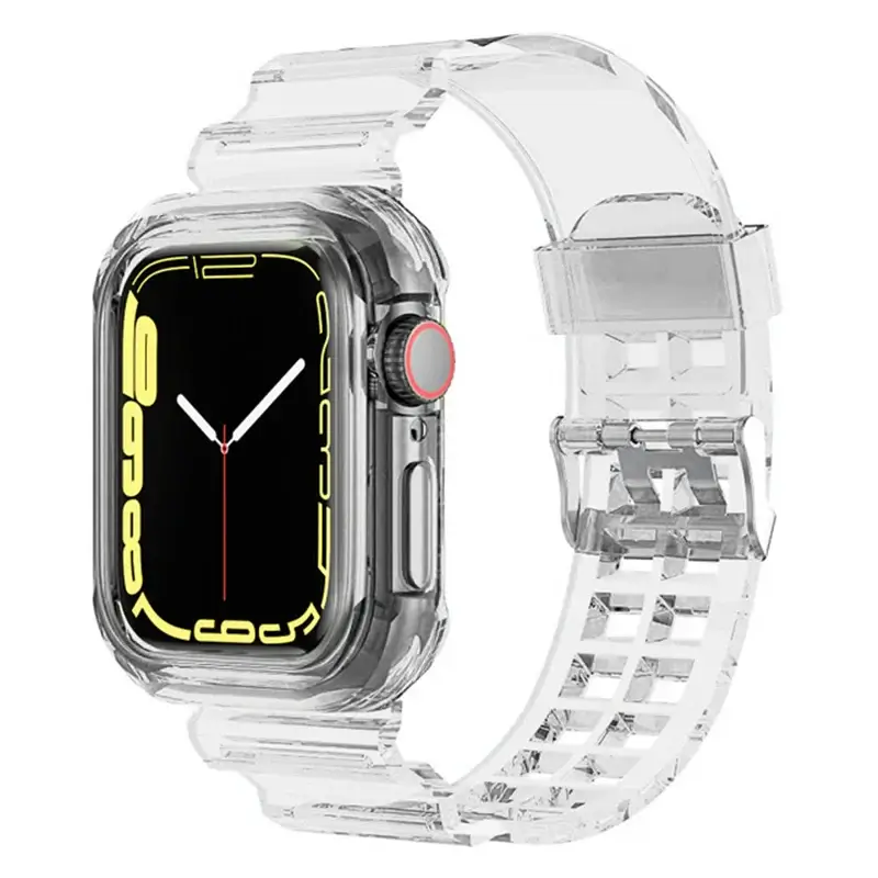 Apple Watch Clear Silicone Band - Durable Comfortable Strap - Image 6
