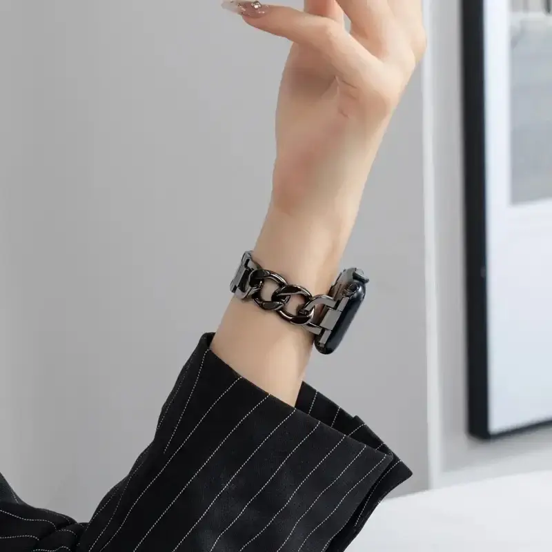 Apple Watch Metal Chain Strap - Premium Stylish Design - Image 3