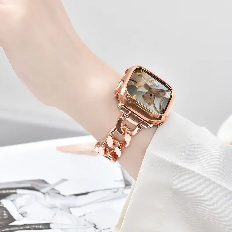 Apple Watch Metal Chain Strap - Premium Stylish Design - Image 4