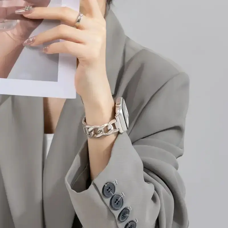 Apple Watch Metal Chain Strap - Premium Stylish Design - Image 7