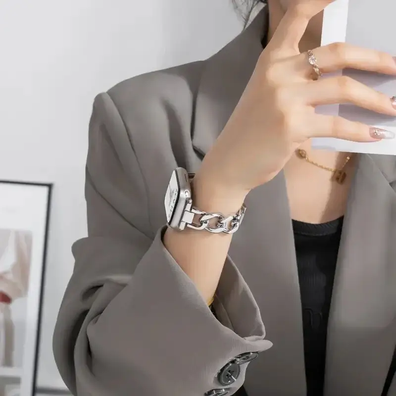 Apple Watch Metal Chain Strap - Premium Stylish Design - Image 8