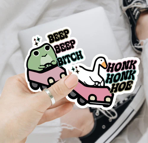 Funny Vinyl Sticker Pack Waterproof Decals For Water Bottle Laptop Journal Luggage Pack - Image 7