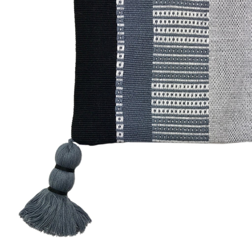 Black Striped Backstrap Clutch Handwoven Guatemalan Textile Evening Bag - Image 4