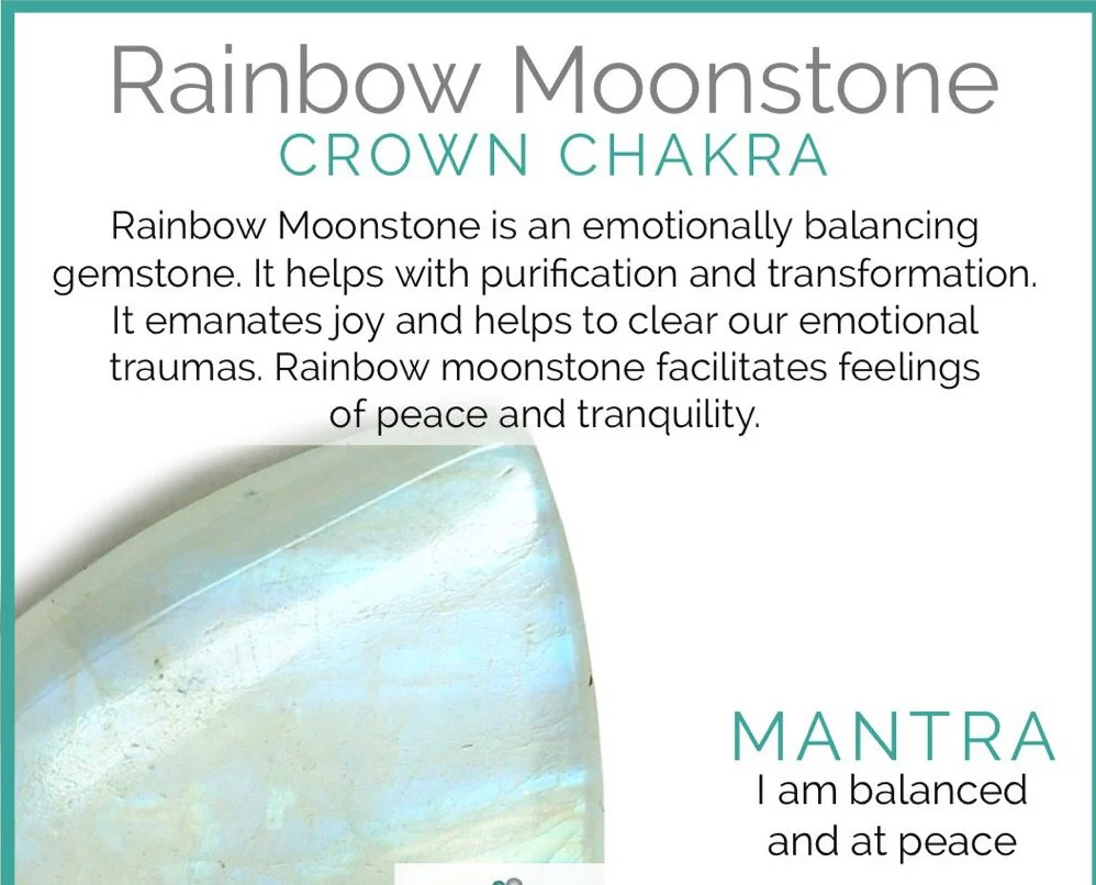 Blue Flash Labradorite Rainbow Moonstone Stretch Bracelet - Image 4