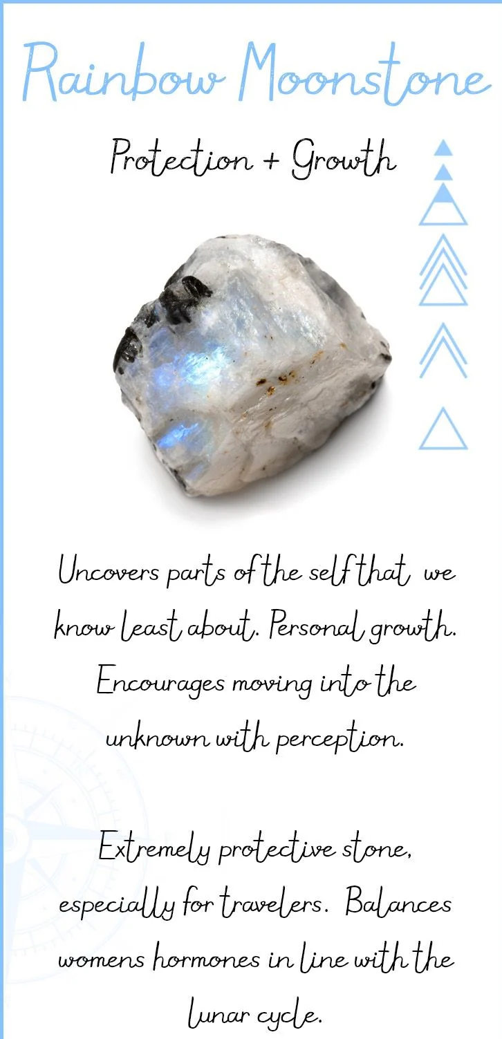 Blue Flash Labradorite Rainbow Moonstone Stretch Bracelet - Image 5