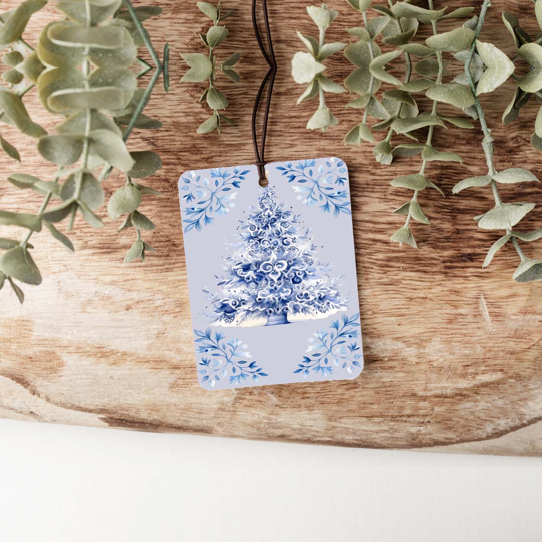 Blue Tree Hanging Air Freshener Car Home Office Scented Ornament Holiday Decor Freshener - Image 3