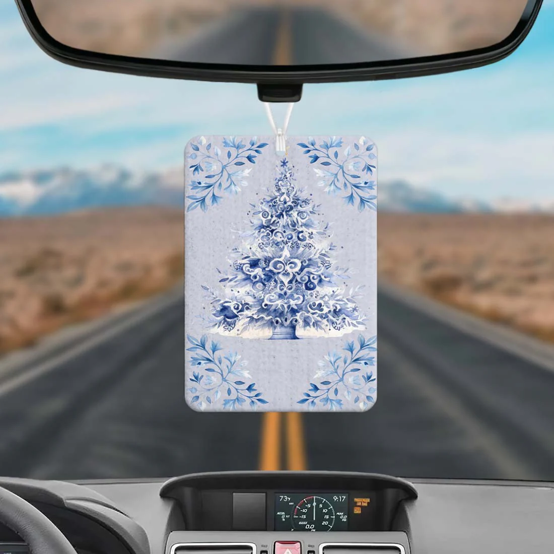 Blue Tree Hanging Air Freshener Car Home Office Scented Ornament Holiday Decor Freshener - Image 4