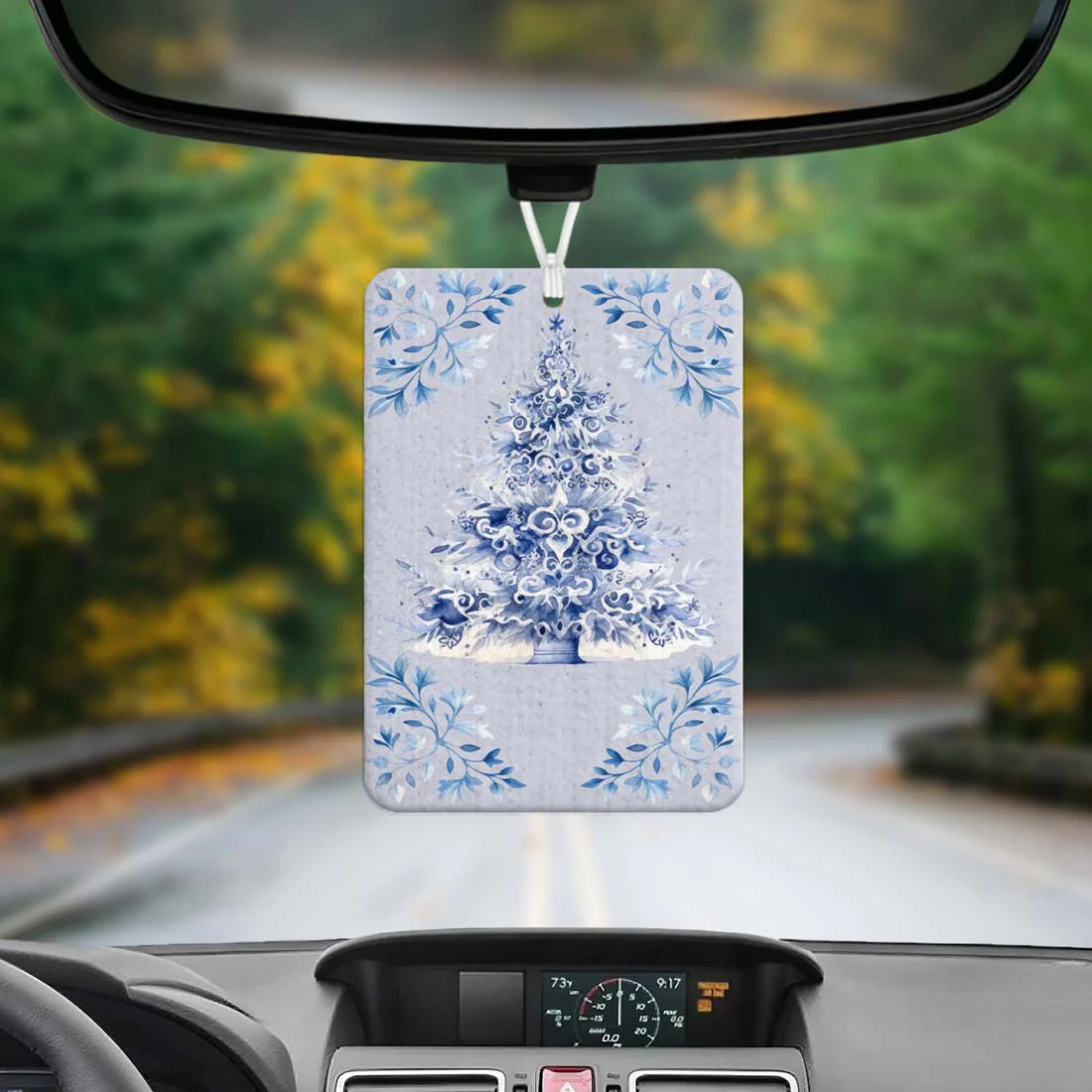 Blue Tree Hanging Air Freshener Car Home Office Scented Ornament Holiday Decor Freshener - Image 5