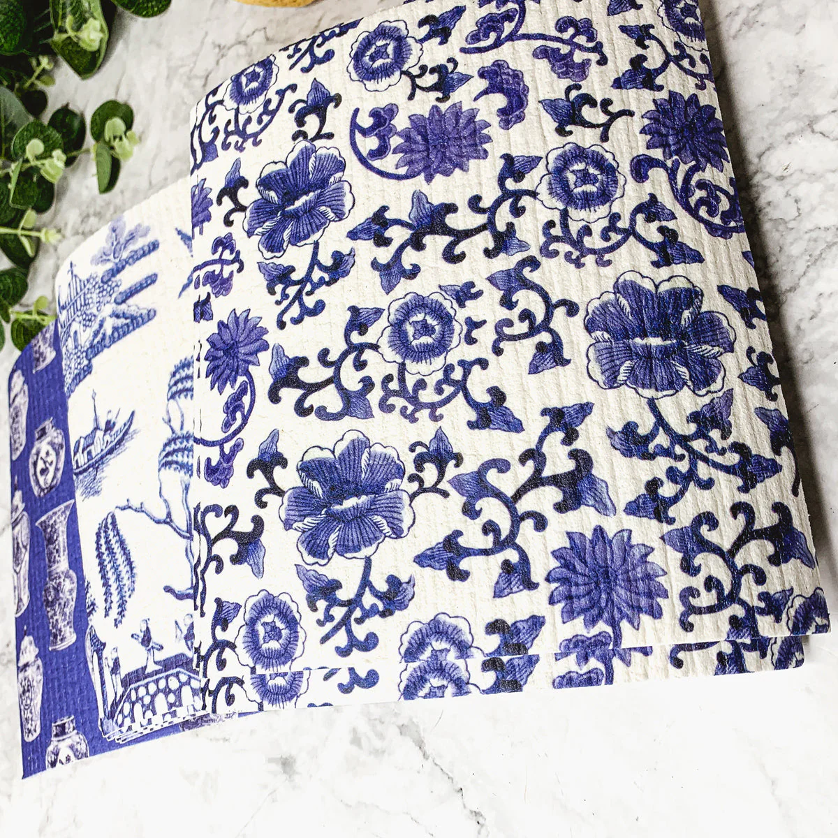 Chinoiserie Eco Kitchen Cloths - Biodegradable Cellulose Cotton, 3 Designs - Image 17