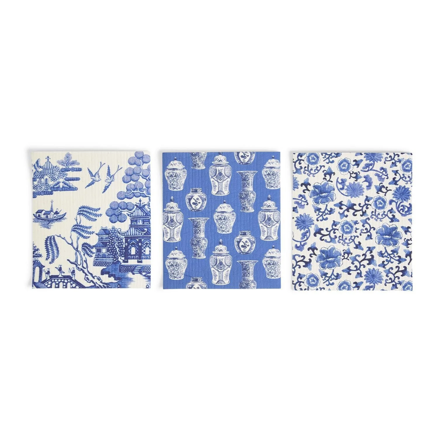 Chinoiserie Eco Kitchen Cloths - Biodegradable Cellulose Cotton, 3 Designs - Image 23