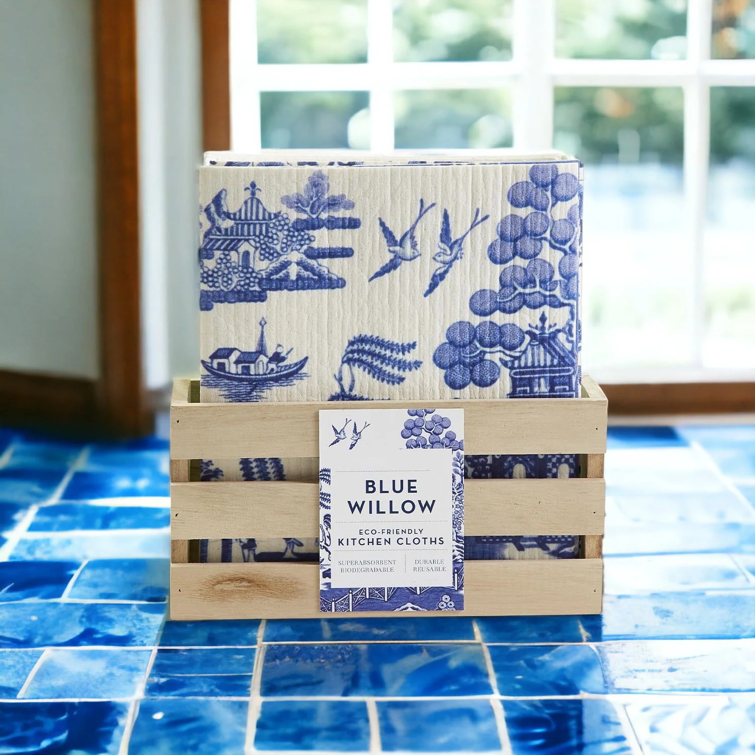 Chinoiserie Eco Kitchen Cloths - Biodegradable Cellulose Cotton, 3 Designs - Image 24