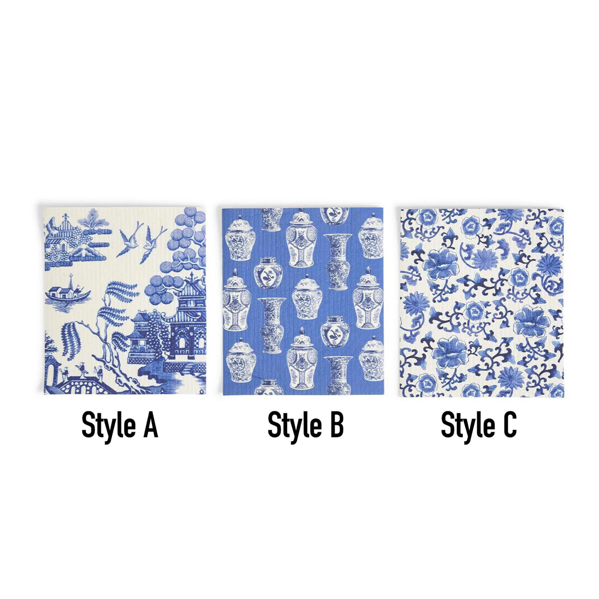 Chinoiserie Eco Kitchen Cloths - Biodegradable Cellulose Cotton, 3 Designs - Image 3