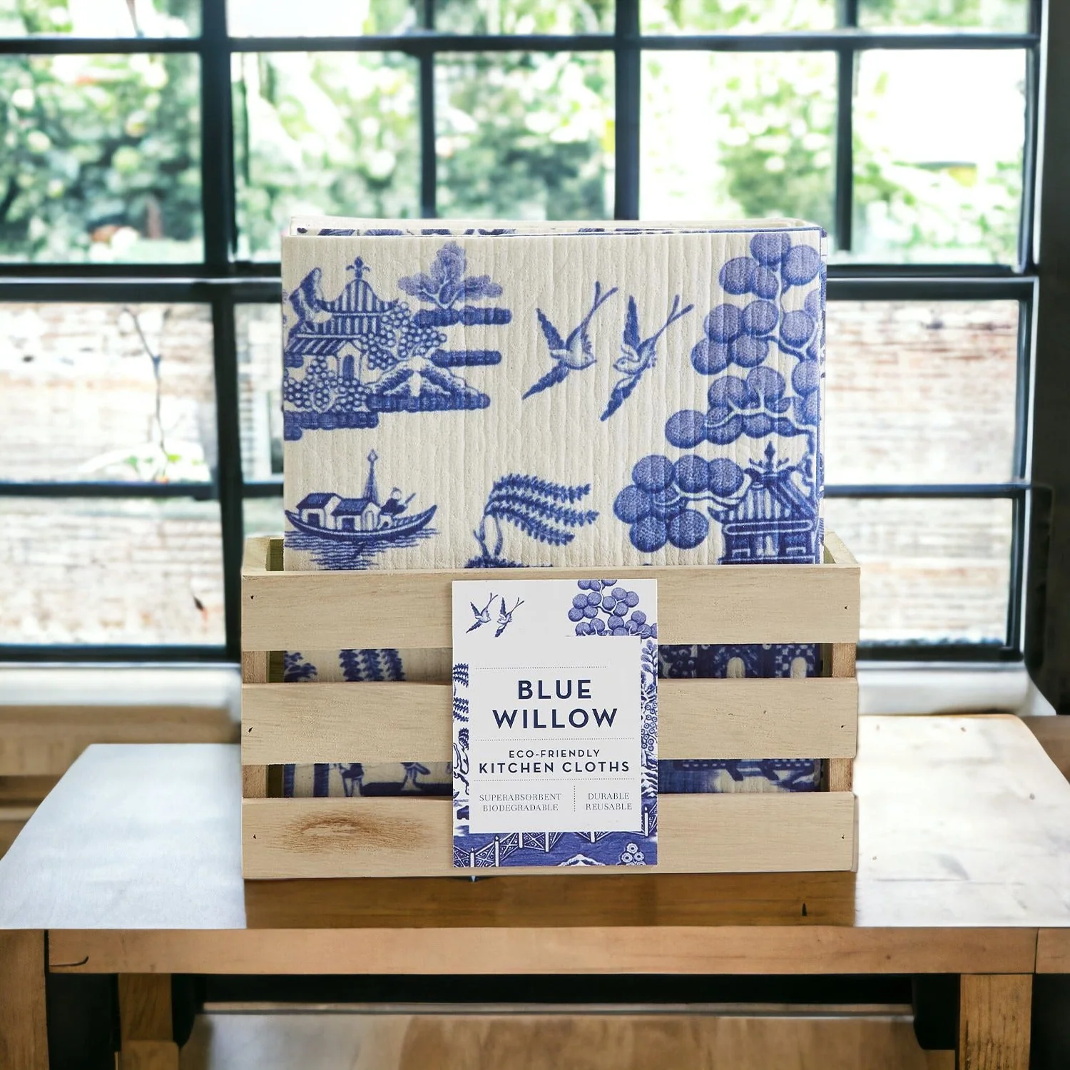 Chinoiserie Eco Kitchen Cloths - Biodegradable Cellulose Cotton, 3 Designs - Image 5