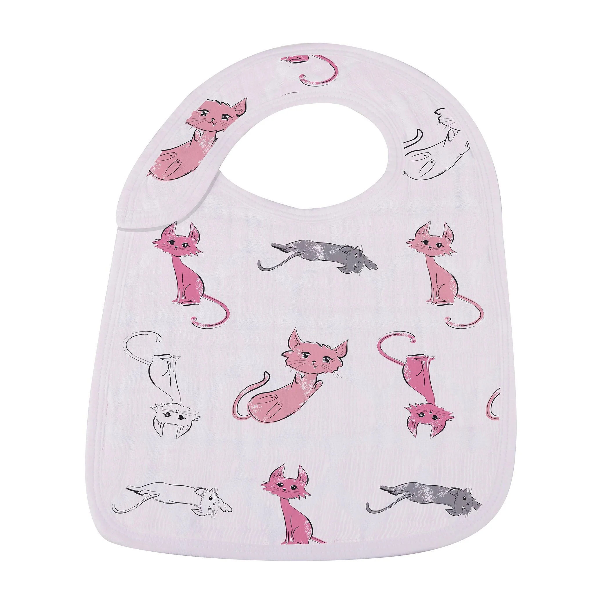Bamboo Muslin Baby Snap Bibs 3 Pack Dandelion Print - Image 5