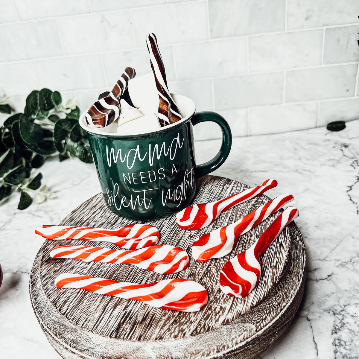 Edible Spoons 3 Flavors Peppermint Cinnamon Hot Cocoa Holiday Party Treats - Image 15