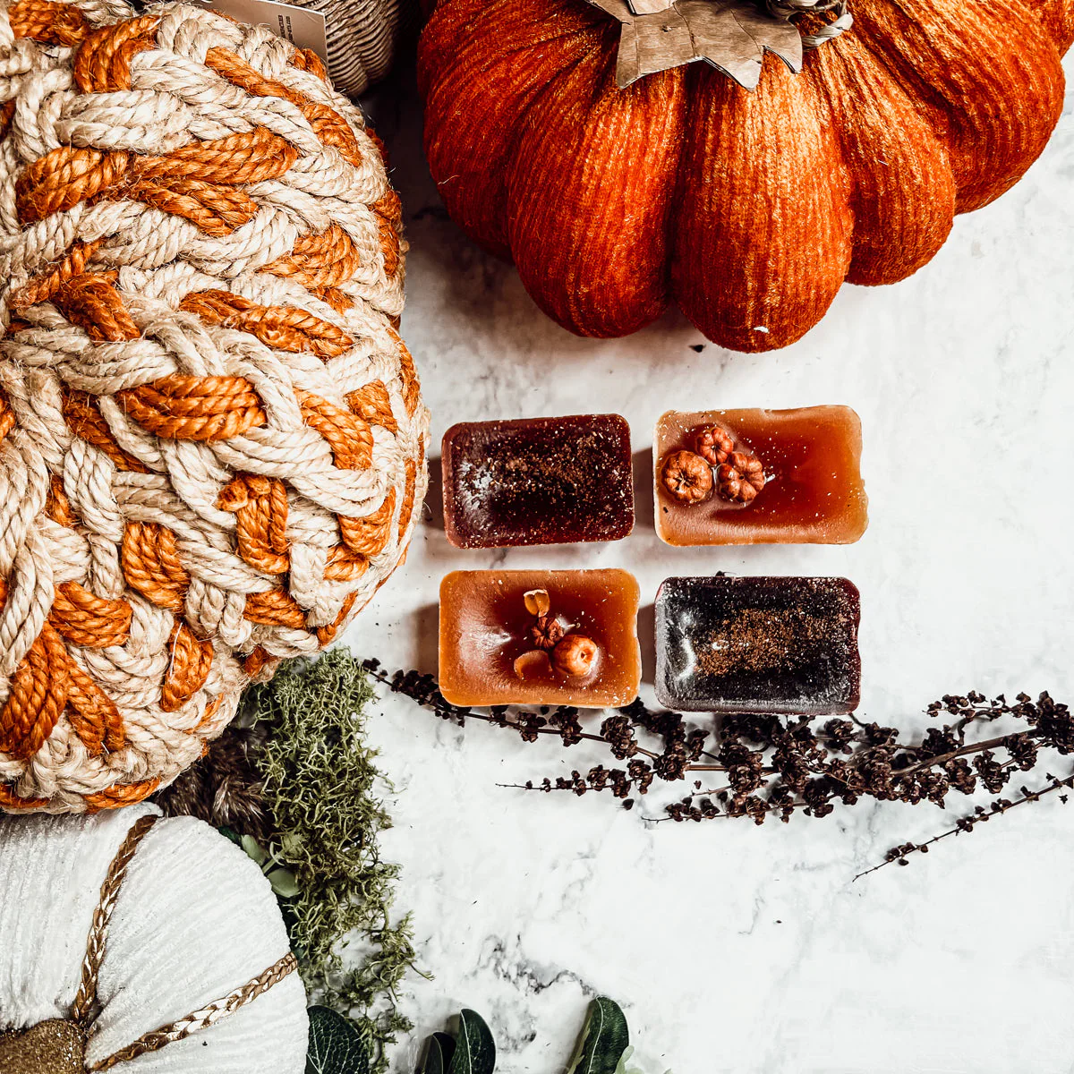 Fall Harvest Natural XL Wax Melts Pack Pumpkin Cranberry Clove Cozy Autumn Scented 4 Extra Large Cubes - Image 11