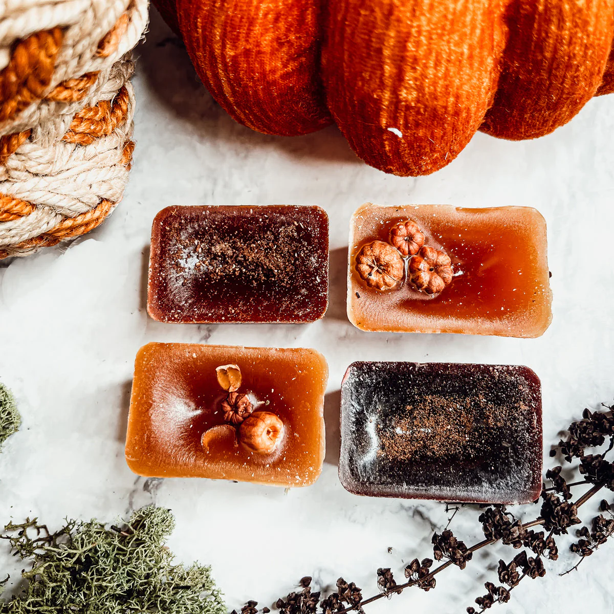 Fall Harvest Natural XL Wax Melts Pack Pumpkin Cranberry Clove Cozy Autumn Scented 4 Extra Large Cubes - Image 13