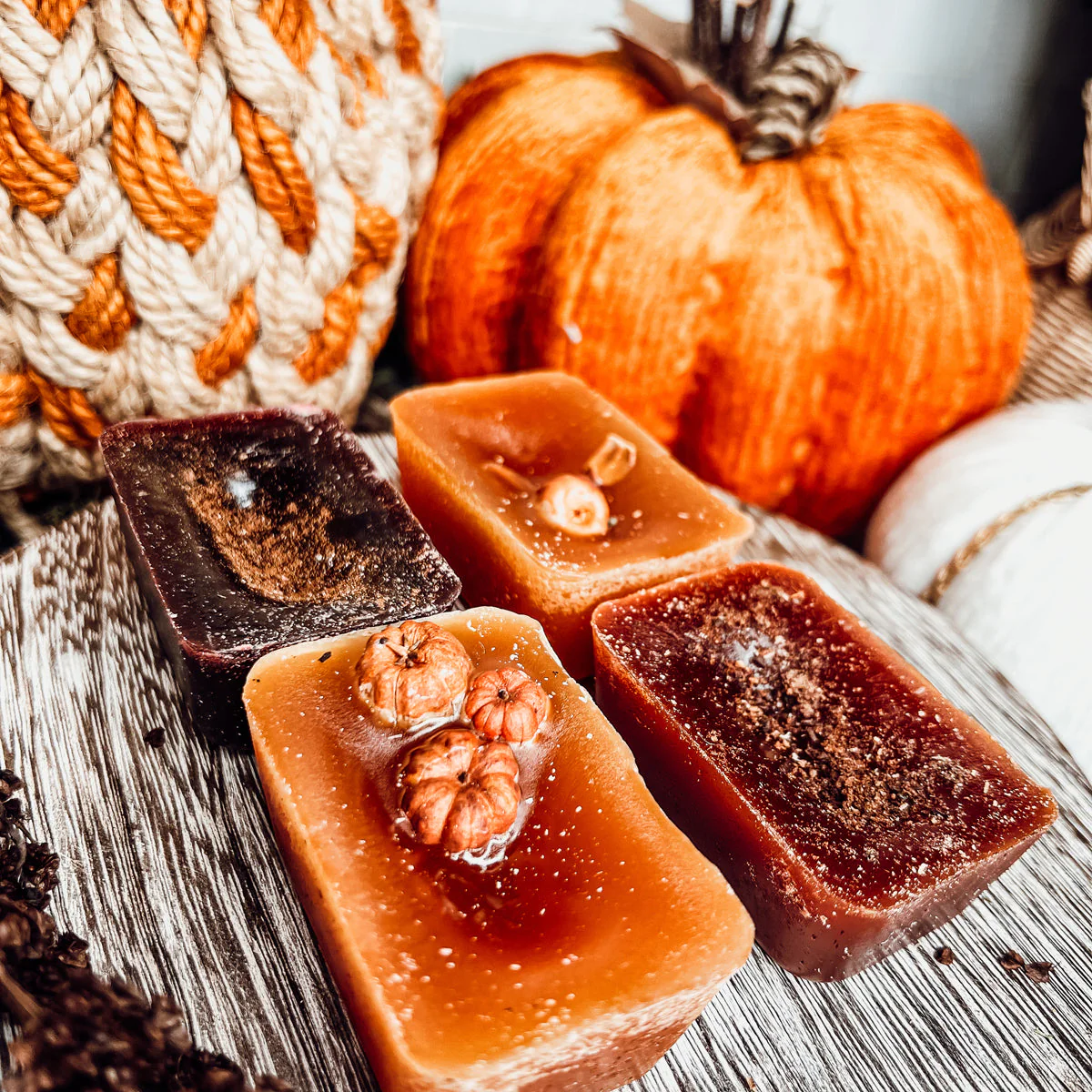 Fall Harvest Natural XL Wax Melts Pack Pumpkin Cranberry Clove Cozy Autumn Scented 4 Extra Large Cubes - Image 3