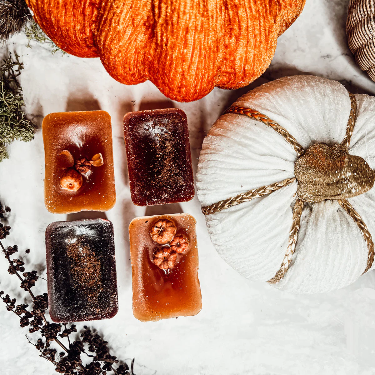 Fall Harvest Natural XL Wax Melts Pack Pumpkin Cranberry Clove Cozy Autumn Scented 4 Extra Large Cubes - Image 6
