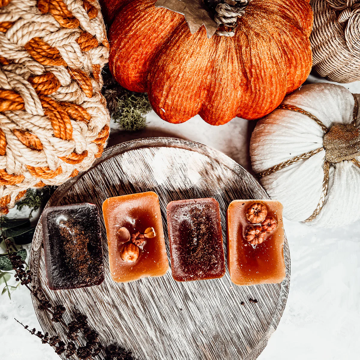 Fall Harvest Natural XL Wax Melts Pack Pumpkin Cranberry Clove Cozy Autumn Scented 4 Extra Large Cubes - Image 7