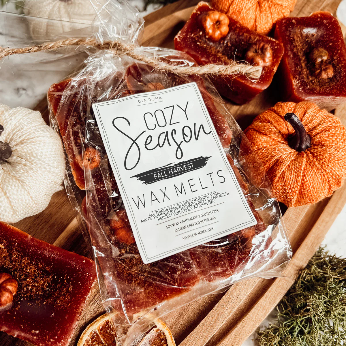 Fall Harvest Natural XL Wax Melts Pack Pumpkin Cranberry Clove Cozy Autumn Scented 4 Extra Large Cubes - Image 9