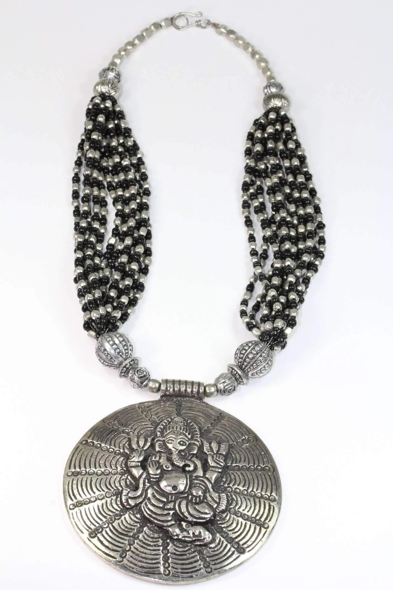 Ganesha Cosmos Handcrafted Spiritual Statement Necklace - Image 3