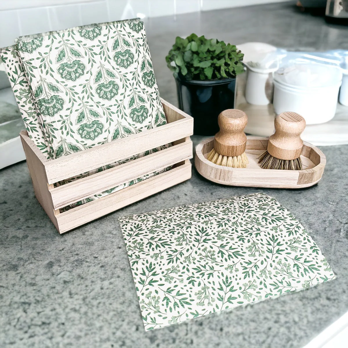 Garden Multipurpose Eco Cloths Reusable Biodegradable Kitchen Cloths Set Of 3 - Image 3