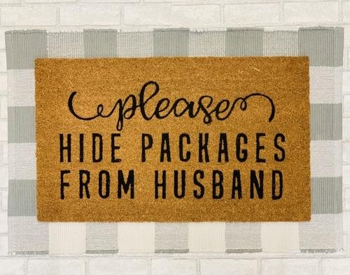 Gray Buffalo Check Doormat Base Mat Layering Backing For Welcome Mats Gingham Entryway Rug - Image 4