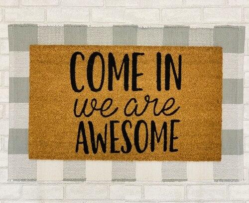 Gray Buffalo Check Doormat Base Mat Layering Backing For Welcome Mats Gingham Entryway Rug - Image 6