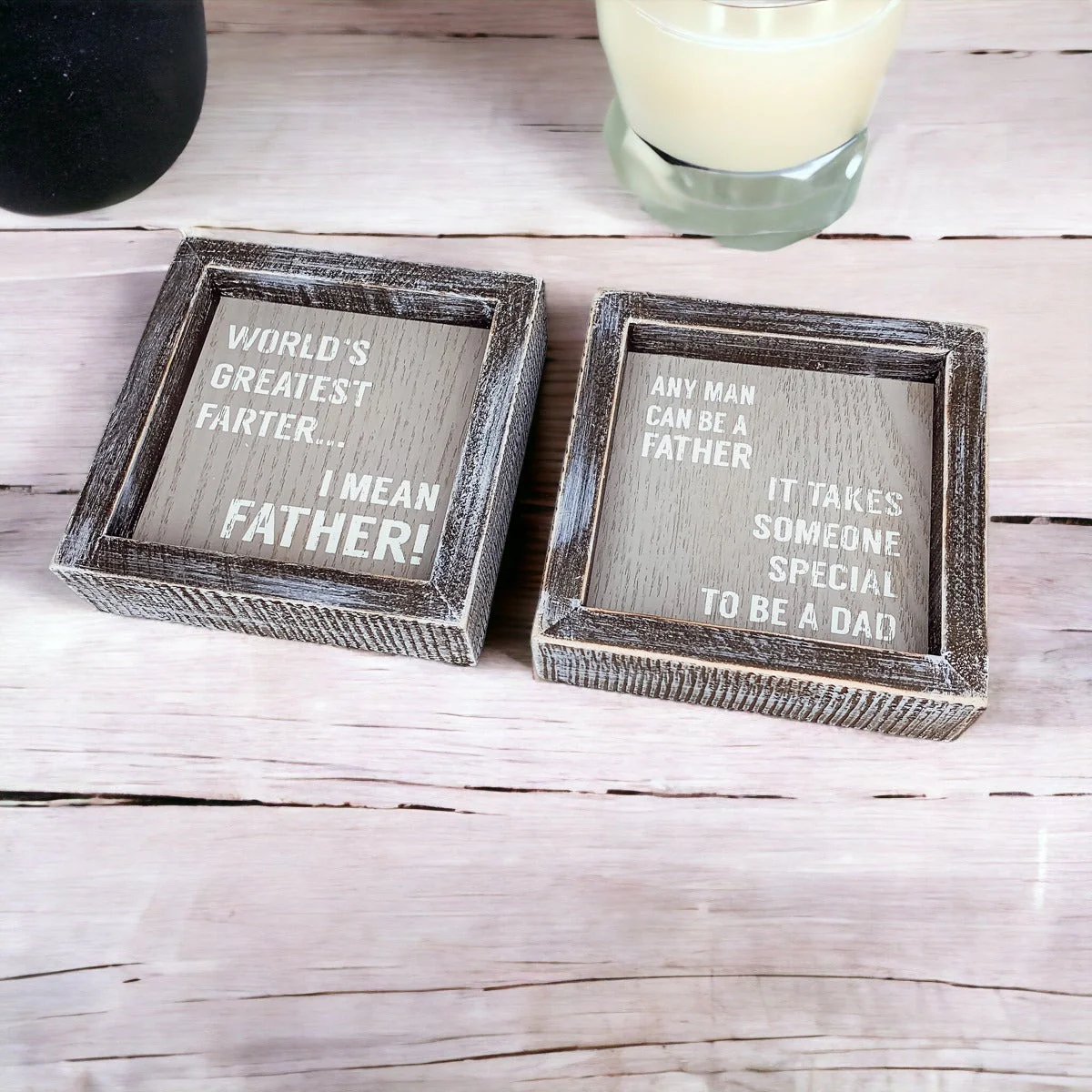Funny Wooden Father's Day Sign Greatest Farter I Mean Father Rustic Handmade Dad Gift Decor - Image 5
