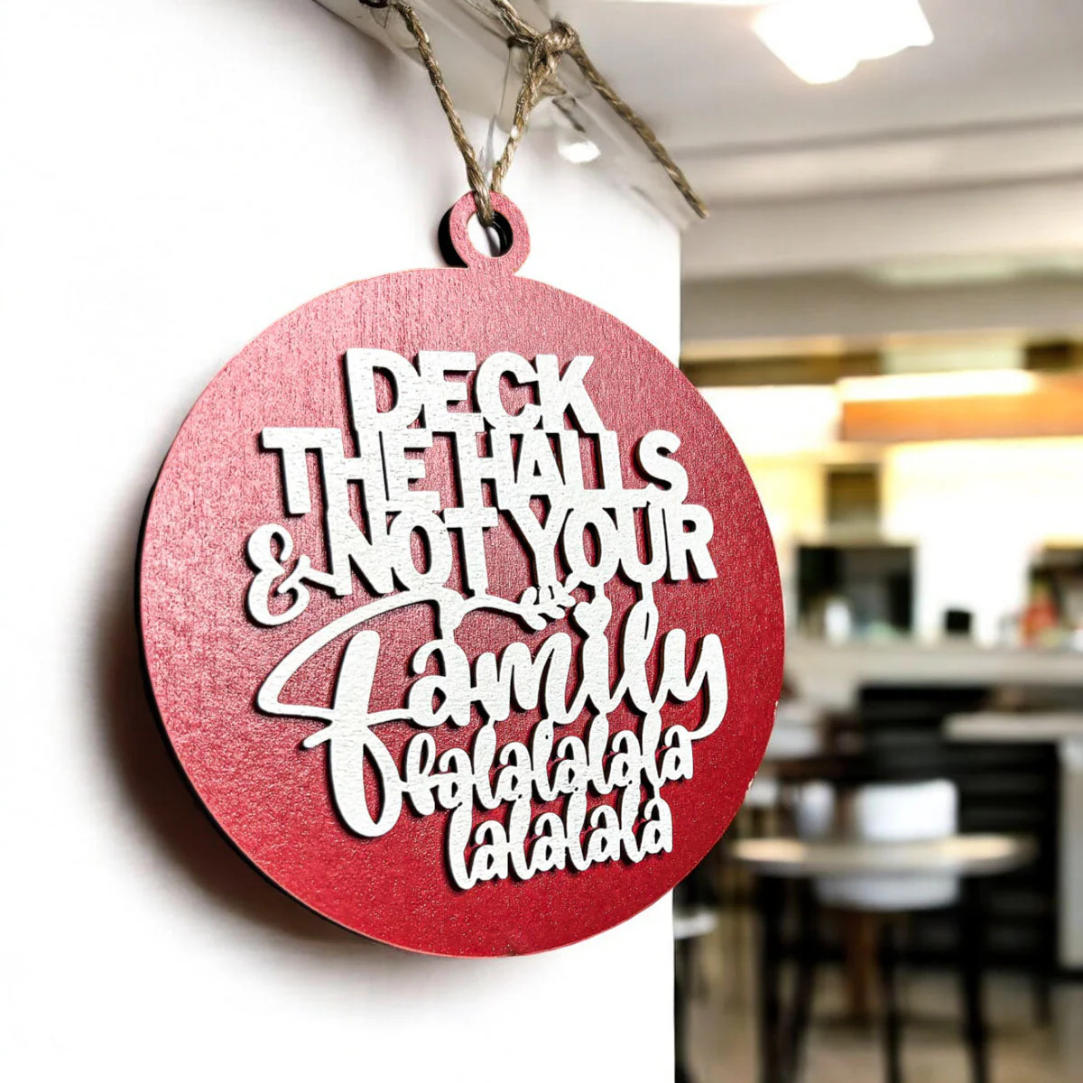 Imperfect Deck The Halls 3D Handcrafted Wooden Christmas Ornaments Set Limited Edition Hanging Decor - Image 14