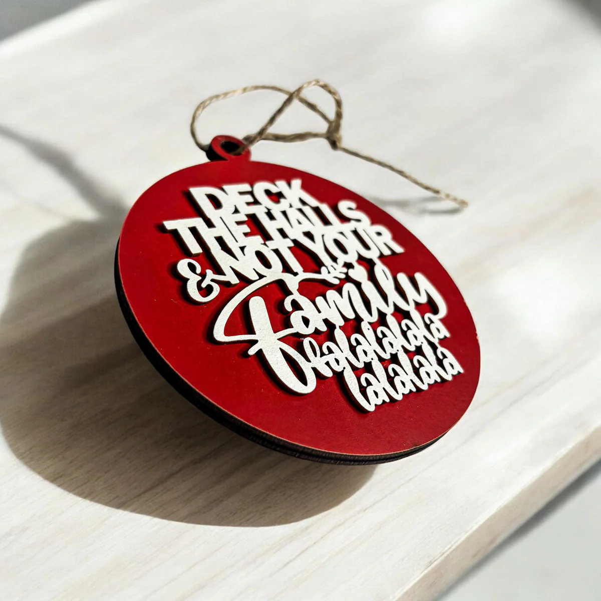 Imperfect Deck The Halls 3D Handcrafted Wooden Christmas Ornaments Set Limited Edition Hanging Decor - Image 15