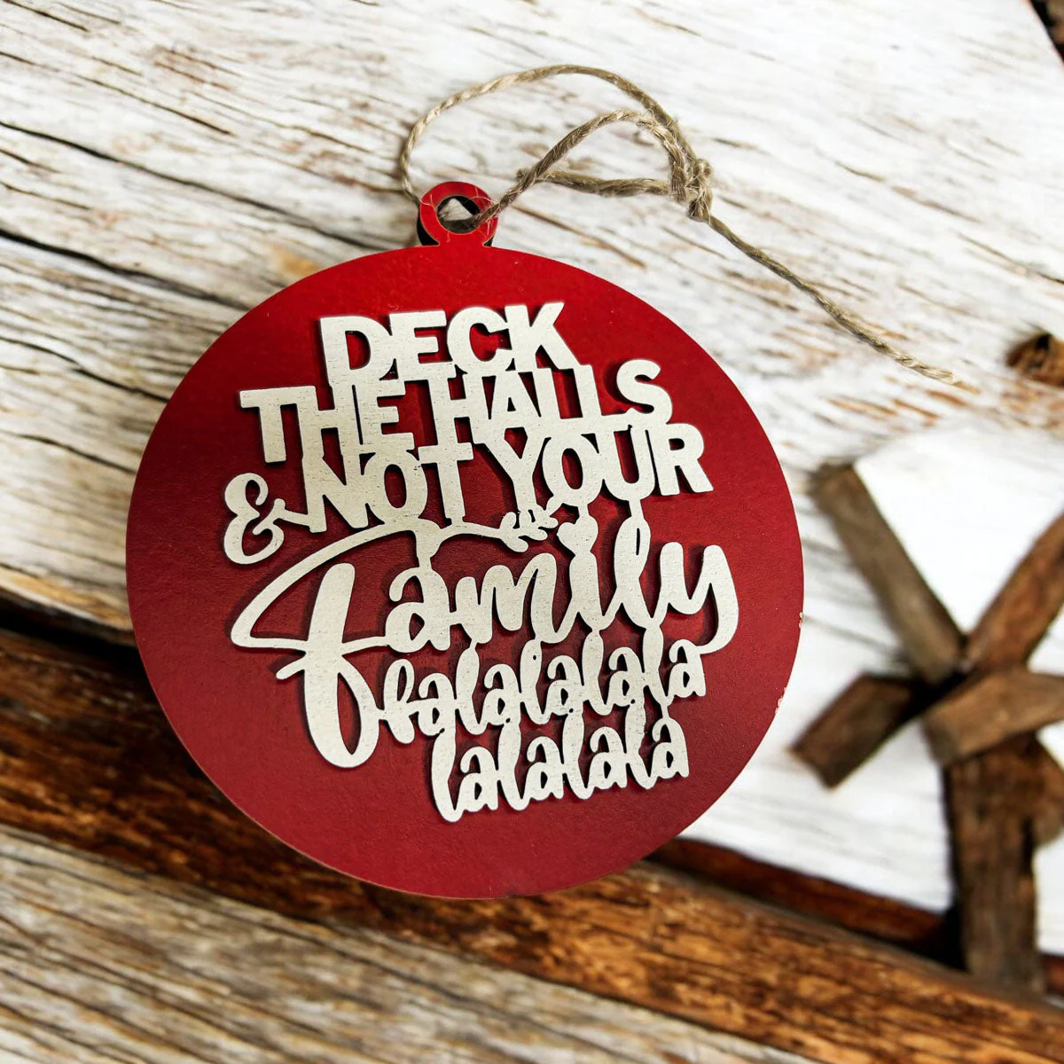 Imperfect Deck The Halls 3D Handcrafted Wooden Christmas Ornaments Set Limited Edition Hanging Decor - Image 16