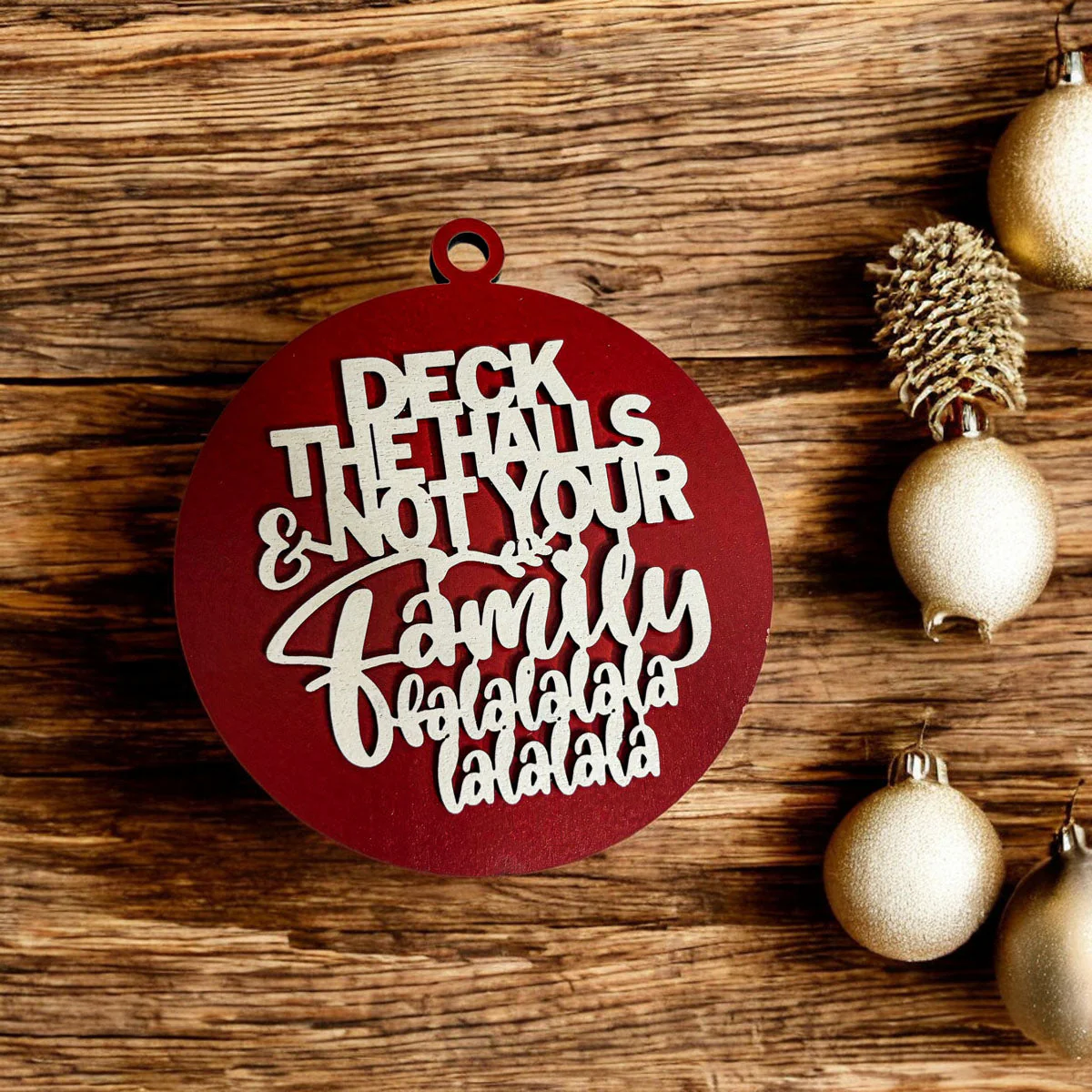 Imperfect Deck The Halls 3D Handcrafted Wooden Christmas Ornaments Set Limited Edition Hanging Decor - Image 19
