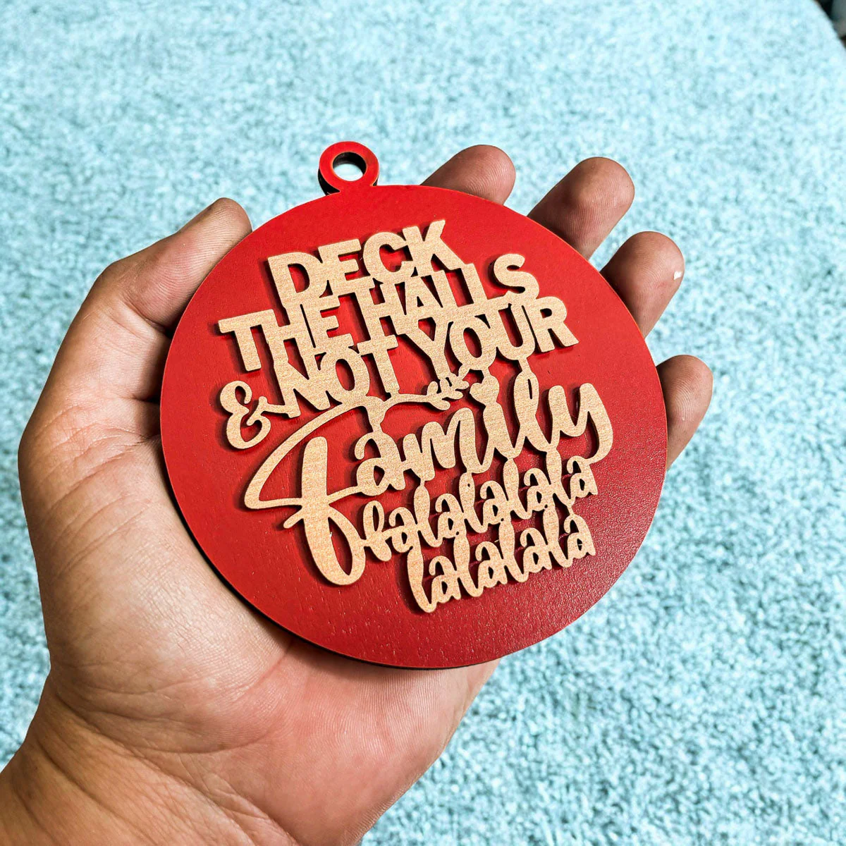 Imperfect Deck The Halls 3D Handcrafted Wooden Christmas Ornaments Set Limited Edition Hanging Decor - Image 21