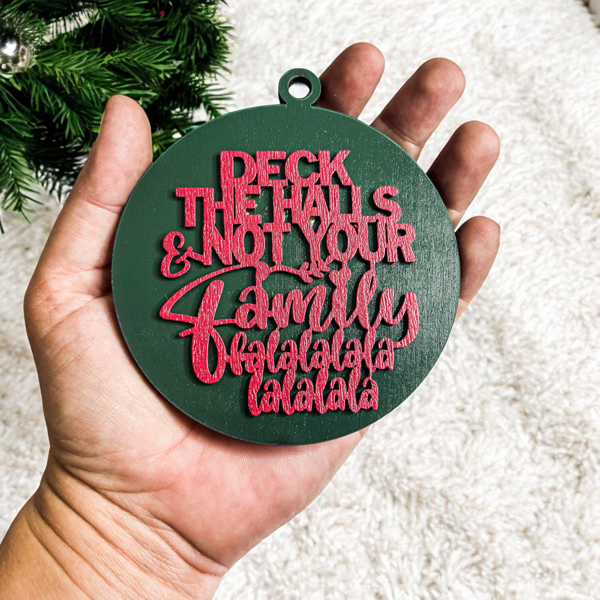 Imperfect Deck The Halls 3D Handcrafted Wooden Christmas Ornaments Set Limited Edition Hanging Decor - Image 24