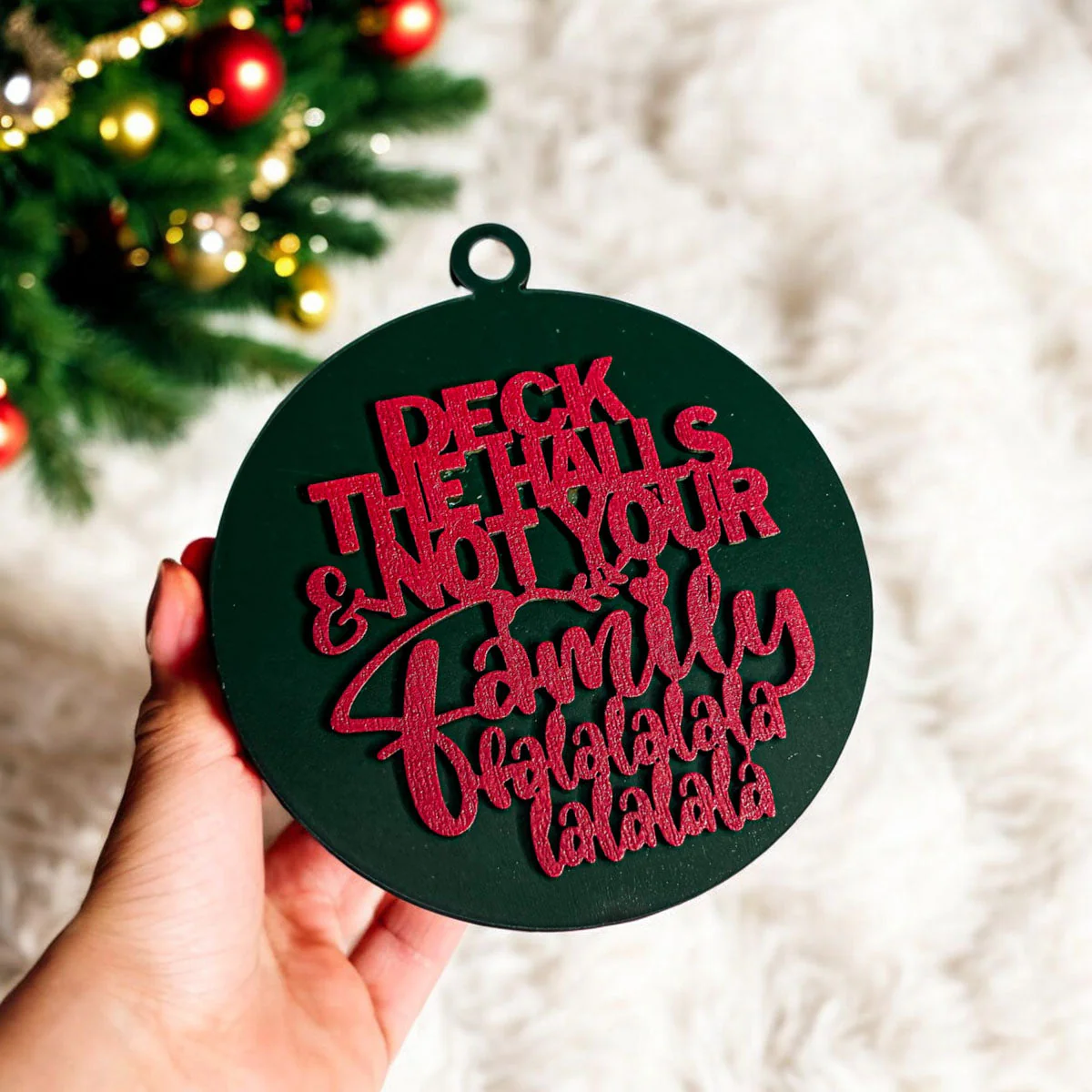 Imperfect Deck The Halls 3D Handcrafted Wooden Christmas Ornaments Set Limited Edition Hanging Decor - Image 25